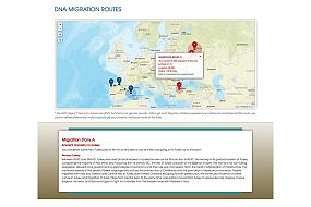 DNA migration routes map
