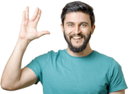 Image of a man doing the "live long and prosper" sign Image of a man doing the "live long and prosper" sign