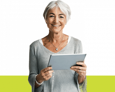Older woman with an iPad Older woman with an iPad