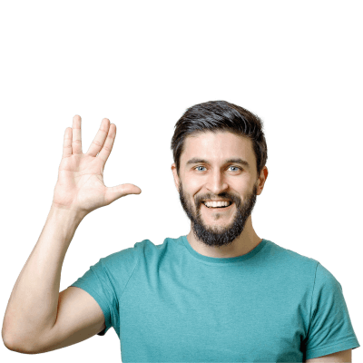 Image of a man doing the "live long and prosper" sign Image of a man doing the "live long and prosper" sign